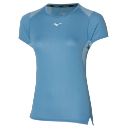 MizunoDRYAEROFLOWT-SHIRTHardloopschoenenParisianblueDamesMaatL