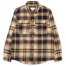 Revolution-LinedOvershirtwithButtons-OverhemdmaatSbeige