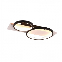 TrioLeuchtenPlafondlampMedera2lichtsL54cmwitzwart