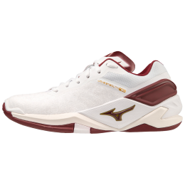 MizunoWAVESTEALTHNEOHandbalschoenenWitCabernetMPGoudDamesMaat365