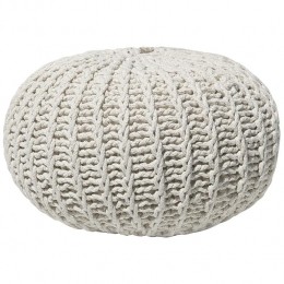 Beliani-CONRAD-Poef-Beige-50cm-Katoen