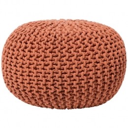 Beliani-CONRAD-Poef-Koper-50cm-Katoen