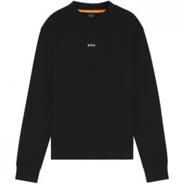 SweaterBOSSRelaxedFitWeSmallcrewSweatshirtBlack