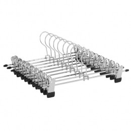 ACAZAAntislipkledinghangers-large-40cmlang-verstelbareknijpers-20stuks-zilvergrijs