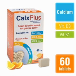 CalxPlusSinaasappelsmaak60Kauwtabletten