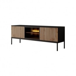 Meubella-TV-MeubelLegend-Matzwart-Eiken-154cm