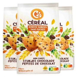 3xCralMiniCakesStukjesChocolade196gr