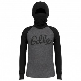 Odlo-KidsBLTopWithFacemaskLSActiveWarmEco-Synthetischondergoedmaat104grijszwart