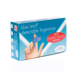 BluezenoDetectableFingerstripBlue18x2cm100