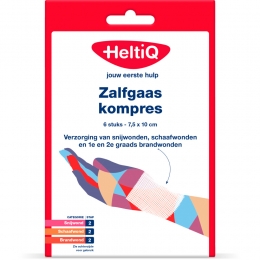 HeltiQZalfgaaskompres75cmx10cm6stuks