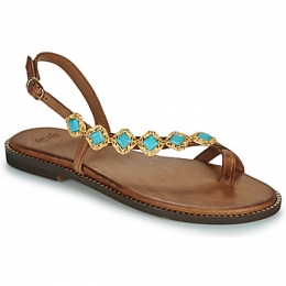SandalenExShoes530-MILOS-LEATHER-BROWN-TURQUOISE