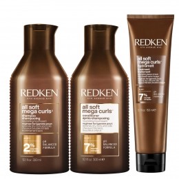 RedkenAllSoftMegaCurlIntenseHydratingandNourishingRoutineSetforCurlyandCoilyHair