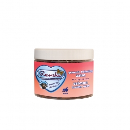 6xRenskeGezondeBeloningMiniHartjesHondensnackZalm300gr