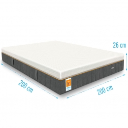 MatrasESLAVitaalGelfoamPocketvering200x200dikte26cm