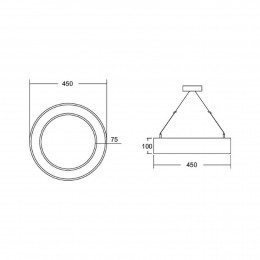 BRUMBERGBiroCircleRing10directDALI45cmzwart4000K