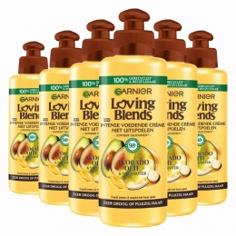 6xGarnierLovingBlendsAvocadoOlieenSheaBoterLeave-inCrme200ml