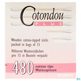 CotondouPlusWattenstaafjeHout240Stuks