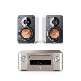 TeufelULTIMA20MarantzM-CR612Stereo-installatiemetDABcd-mp3playerBluetoothZwart