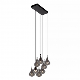 LucideTEARS-Hanglamp-LEDDimb-G4-8x15W3000K-Zwart