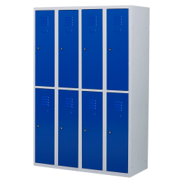 Lockerkast8deurs4delig-smal-LKP-208Witral9010