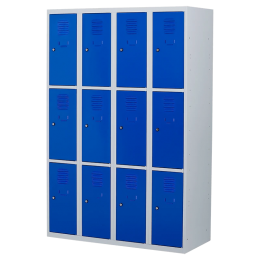 Lockerkast12deurs4delig-smal-LKP-212Witral9010
