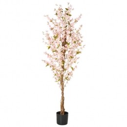 Beliani-SAKURA-Kunstplant-Roze-185cm-Synthetischmateriaal