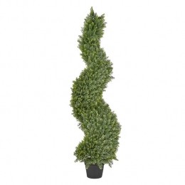 Beliani-SPIRALTREE-Kunstplant-Groen-126cm-Synthetisch