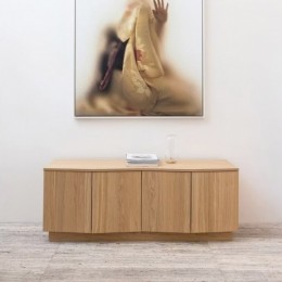 WOOODZumatv-meubel-Push-To-Open-Eiken-Transparant-52x133x45