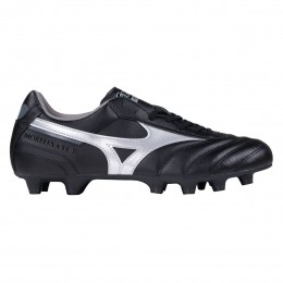 MizunoMoreliaIIClubGrasVoetbalschoenenFGZwartZilver