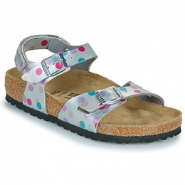 SandalenBIRKENSTOCKRioASKidsBFElecMetallicSilverDots