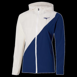MizunoMUGENHOODEDJACKETWitestateblueDamesMaatS