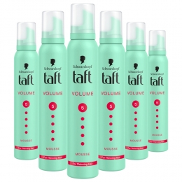 6xTaftTrueVolumeMousseMegaStrong200ml