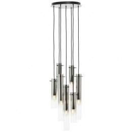 BrilliantGlasiniHanglamp7-lichts-ZwartGerooktGlas