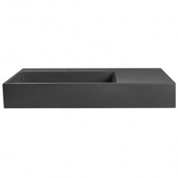 Beliani-CUSCO-Wastafel-Zwart-90x48cm-Mineraalgietwerk