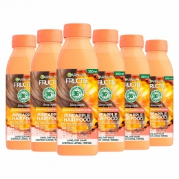 6xGarnierFructisPineappleHairFoodShampoo350ml