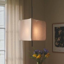 NordluxHanglampTintodriehoekigetextielenkapzwartbeige