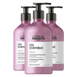 3xLOralProfessionnelLissUnlimitedShampoo500ml