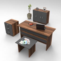 Setvanbureaumetbijzettafelen2opbergkastenMichaKaluneDesign