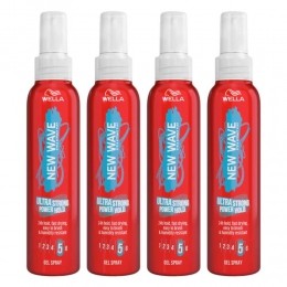 4xWellaNewWaveUltraStrongPowerHoldGelSpray150ml