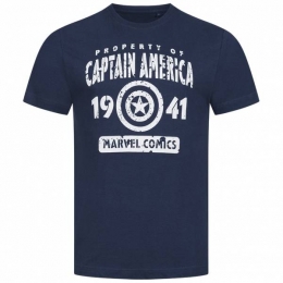CaptainAmericaMARVELEigendomHerenT-shirtFBMTS657NVY