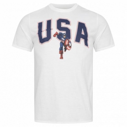 CaptainAmericaMARVELVSHerenT-shirtFBMTS778WHT