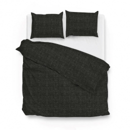 ZoHomeDekbedovertrekKatoenLinoLinnenLook-midnightblack