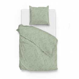 ZoHomeDekbedovertreksetKatoenSatijnFioridi-foamgreen