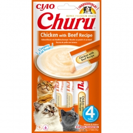 12xCiaoChuruKattensnackChickenBeef4x14gr
