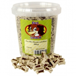 PetsnackMiniBotjesDuoLam-Rijst500gr