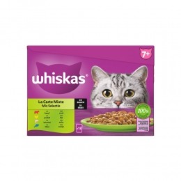 4xWhiskasSeniorMultipackMixSelectieinSaus12x85gr