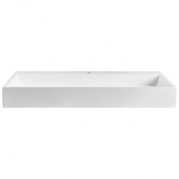 Beliani-QUENKO-Wastafel-Wit-90x46cm-Mineraalgietwerk