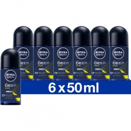 6xNiveaMenDeodorantRollerDeepSport50ml