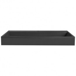 Beliani-QUENKO-Wastafel-Zwart-90x46cm-Mineraalgietwerk