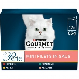 4xGourmetPerleMiniFiletsMultipackClassicinSaus12x85gr